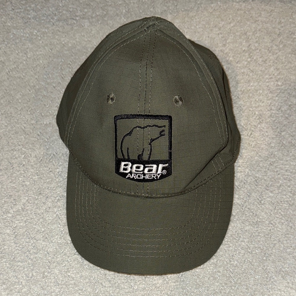 Olive Green Bear Archery Cap